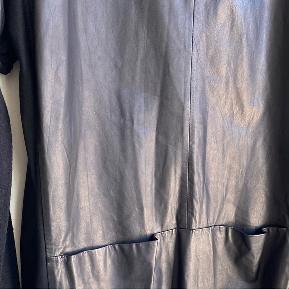 ANNETTE GORTZ Black Leather Dress Euro Size 44 US Large - Picture 14 of 15